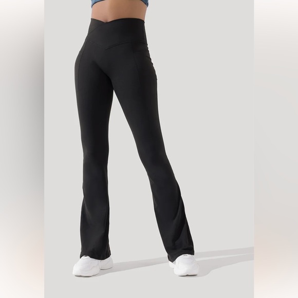POPFLEX Pants - Popflex Crisscross Hourglass Flared Leggings- NWT